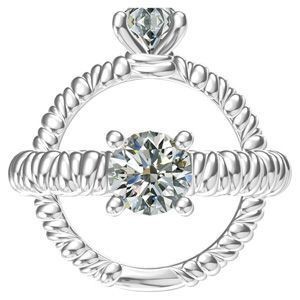 Harout R Rope shank Diamond Engagement Ring