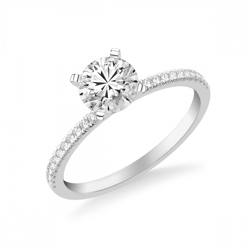 Elegant Round Diamond Engagement Ring