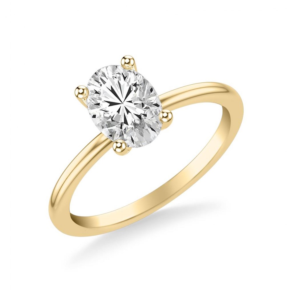 Classic Oval Diamond Solitaire Engagement Ring