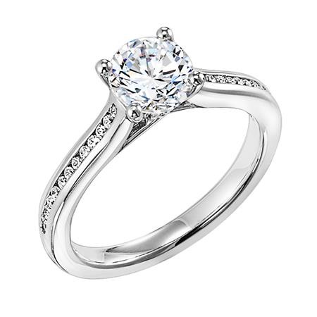 Channel Set Diamond Engagement Ring