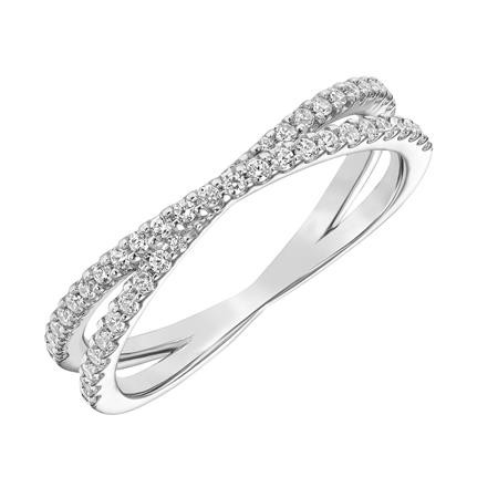 Criss Cross Diamond Stackable Wedding Band
