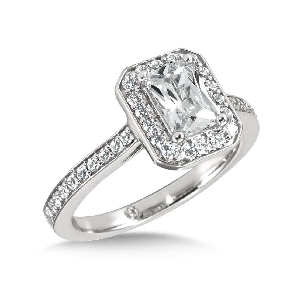 Radiant Diamond Engagement Ring with Halo