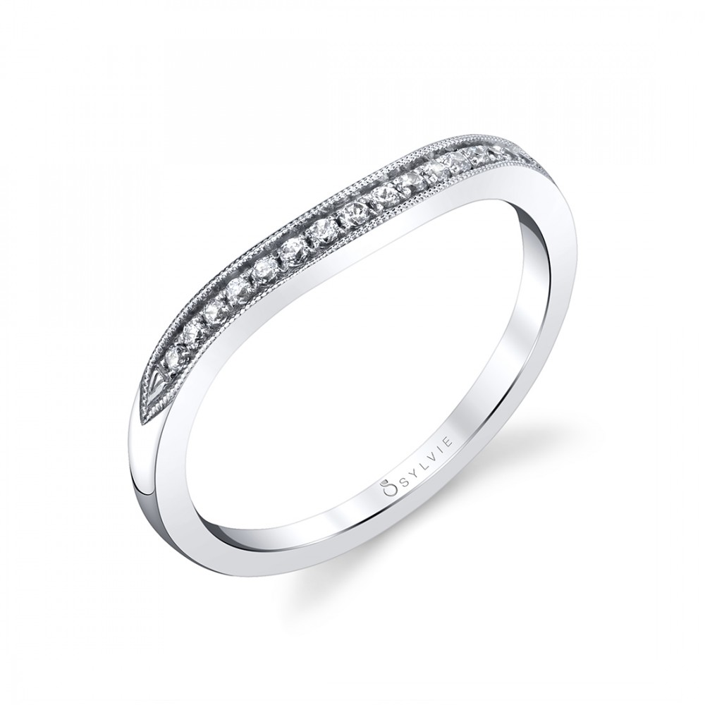Milgrain Vintage Inspired Diamond Wedding Band