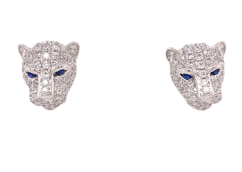 Crystal Lion Earrings