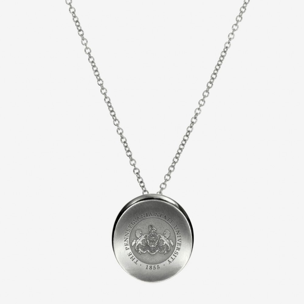 Penn State Organic Crest Necklace in Sterling