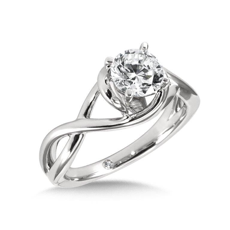 Twisted Diamond Engagement Ring