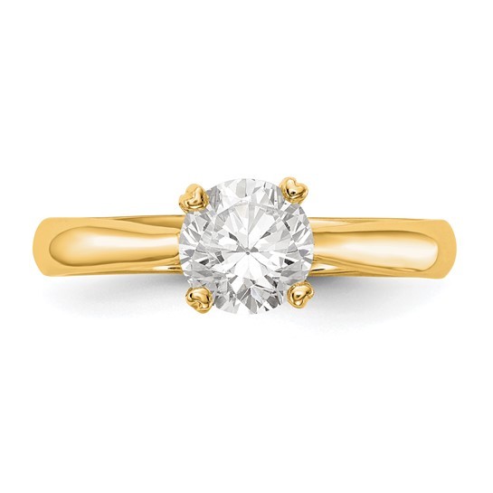 Round 1ct 14k Yellow Gold Lab Grown Solitaire