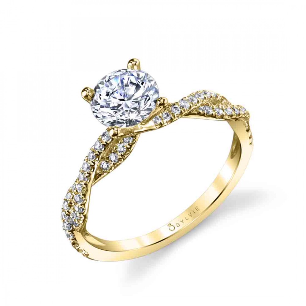 Leána Spiral Diamond Engagement Ring