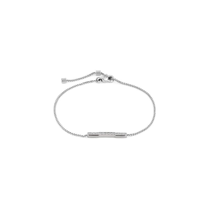 Gucci Link to Love Bracelet in White Gold with Diamonds