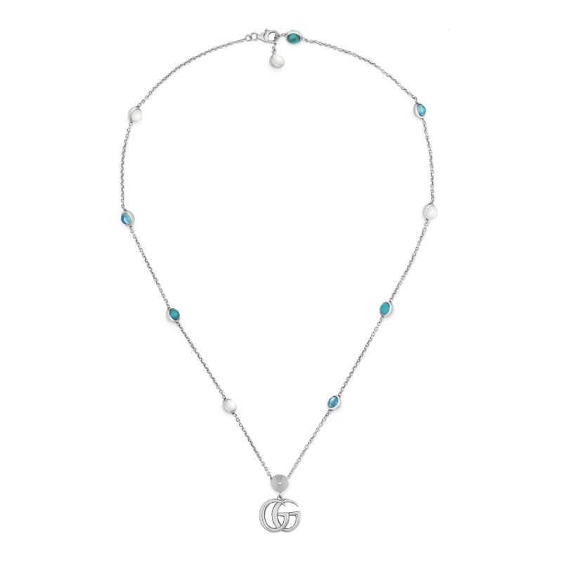 Gucci Marmont Interlocking G Necklace with Turquoise