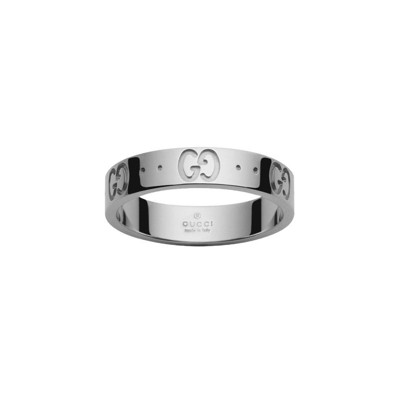 Gucci Icon Thin Band in White Gold