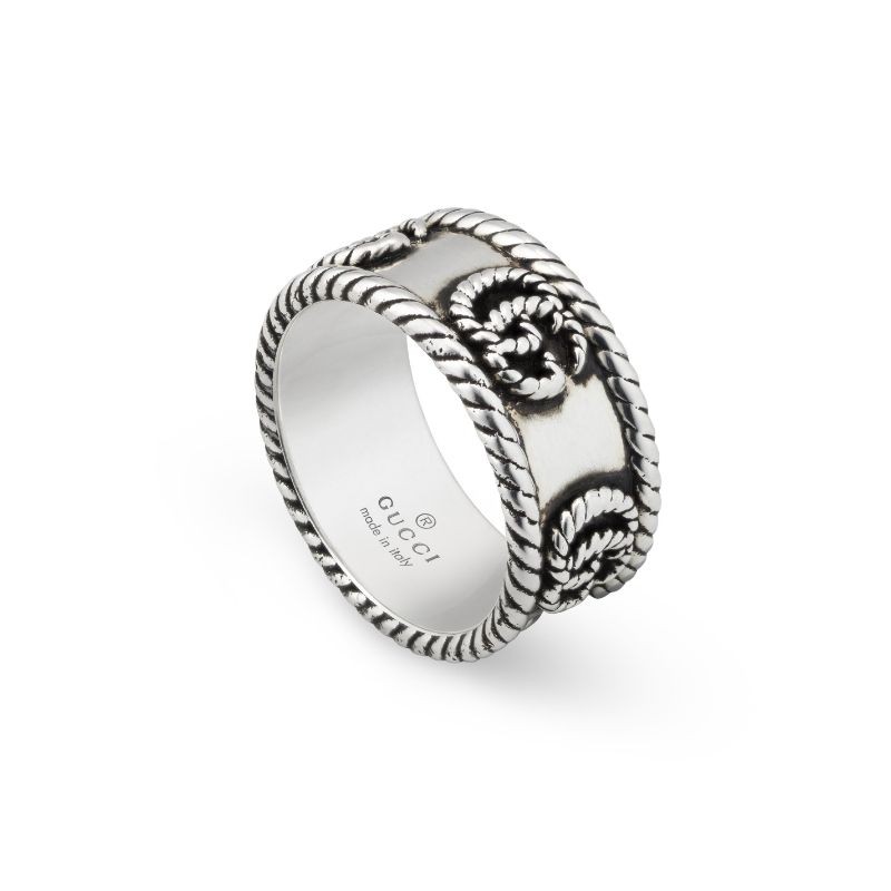 Gucci GG Marmont Ring with Double G and Rope Detail