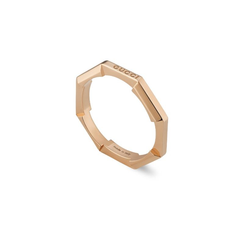 Gucci Link To Love Mirror Finish Ring in Rose Gold