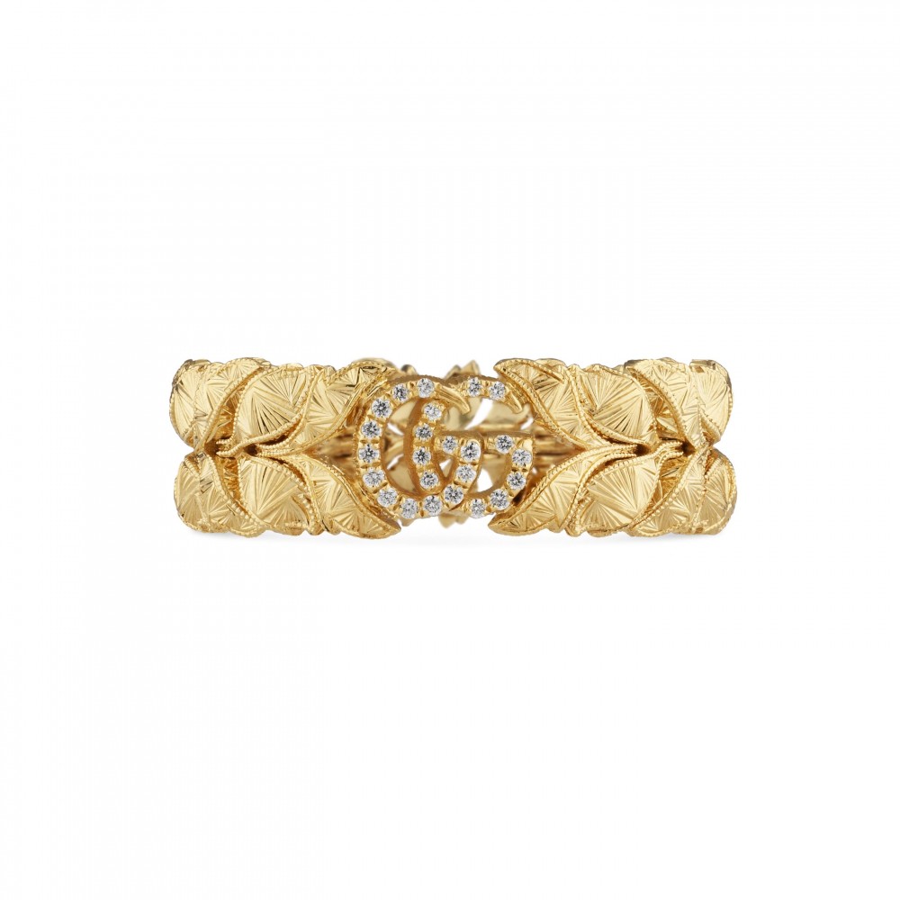 Gucci Flora Ring in Gold and Diamonds