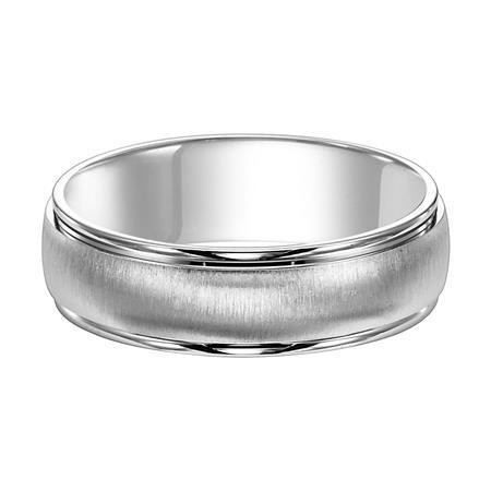 Polenza Gents Lustrous Brushed Finish Wedding Band