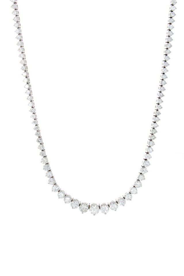 Graduated Diamond Tennis Necklace