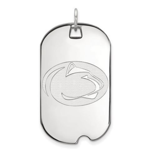 Penn State 10k White Gold Large Dog Tag