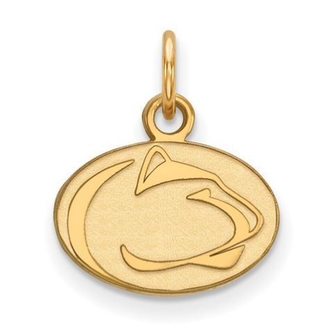 Penn State 10k Yellow Gold Lion Head Pendant Extra Small