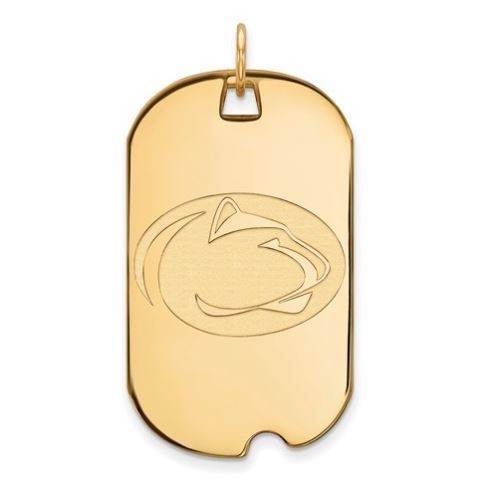 Penn State 10k Yellow Gold Large Dog Tag