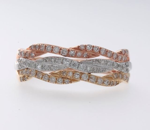 Effy Three Tone Diamond Ring