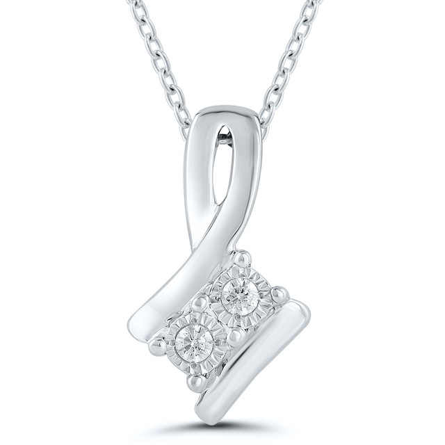 Two Stone Diamond Pendant