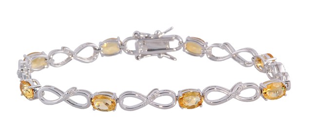 Citrine Sterling Bracelet