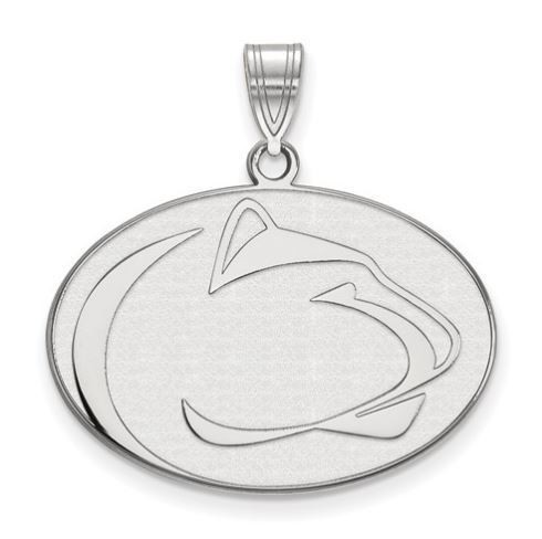 Penn State 14k White Gold Lion Head Pendant Large