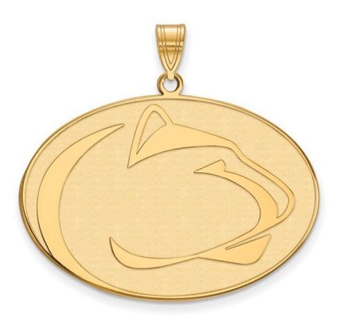 Penn State 14k Yellow Gold Lion Head Pendant Extra Large
