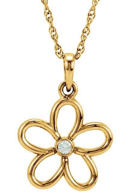 14kt Yellow Gold Diamond 18