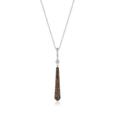 LeVian 14K Vanilla Gold® Pendant with Vanilla Diamonds® and Chocolate Diamonds®