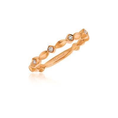 LeVian 14K Strawberry Gold&reg; Ring with Vanilla Diamonds&reg; 1/20 cttw