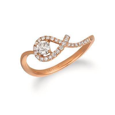 LeVian 14K Strawberry Gold&reg; Ring with Vanilla Diamonds&reg; 1/3 cttw