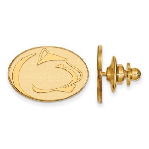 Penn State Sterling Silver Gold Plated Lion Head Lapel Pin