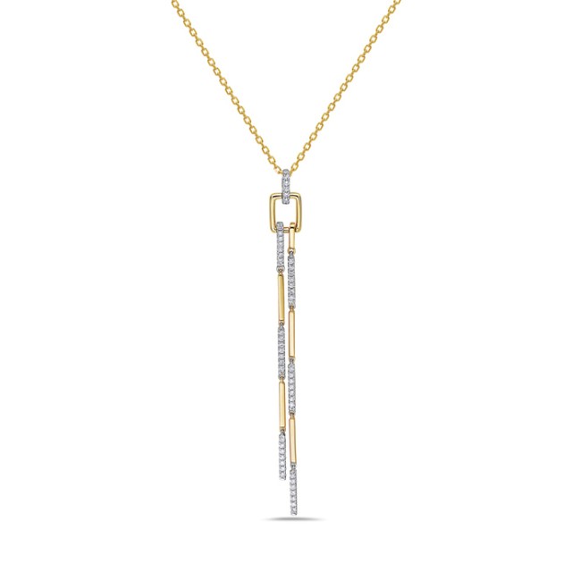 Diamond Dangle Necklace in Yellow Gold