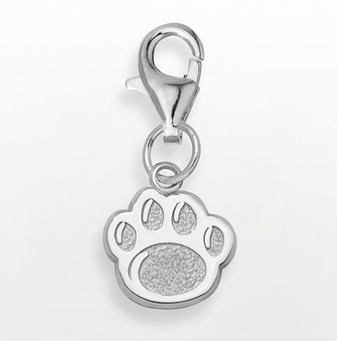 Penn State Sterling Silver 3/8 inch Paw with Lobster Clasp