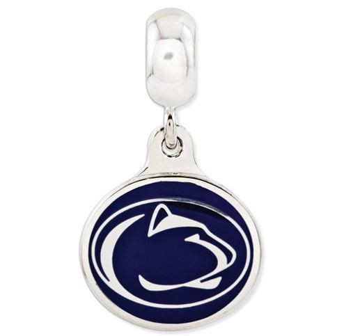 Penn State Sterling Silver Enamel Lion Head Charm