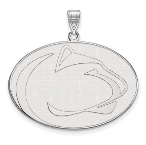 Penn State Sterling Silver Lion Head Pendant Large