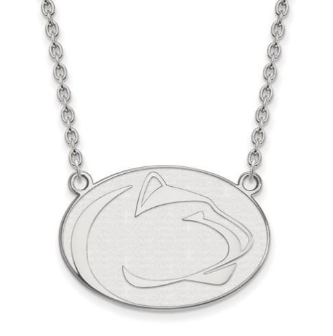 Penn State Sterling Silver Lion Head Necklace Large
