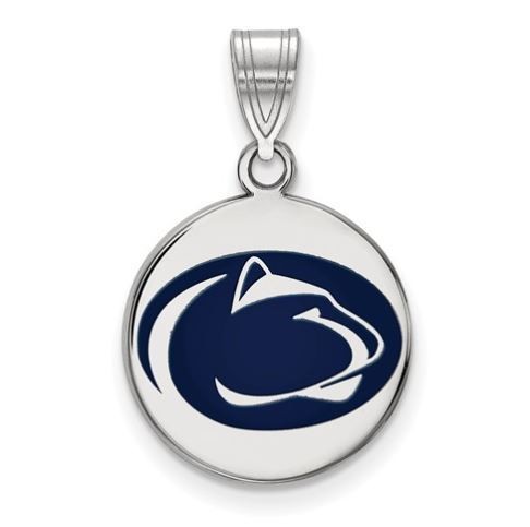 Penn State Sterling Silver Enameled Disc Charm