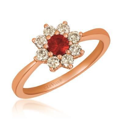 LeVian Passion Ruby with Nude Diamonds set in Strawberry Gold Ring