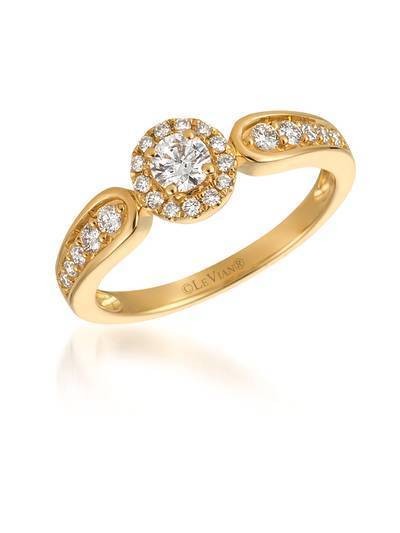 LeVian 14K Honey Gold Ring with Vanilla Diamonds® 1/2 cttw