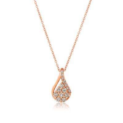 LeVian  14K Strawberry Gold® Pendant with Nude Diamonds 3/8 cttw