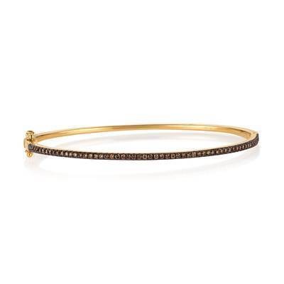 LeVian 14K Honey Gold Bangle with Chocolate Diamonds® 1/2 cttw