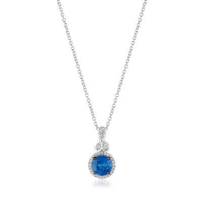 LeVian 14K Vanilla Gold® 5/8ct Blueberry Tanzanite® Pendant with Vanilla Diamonds®