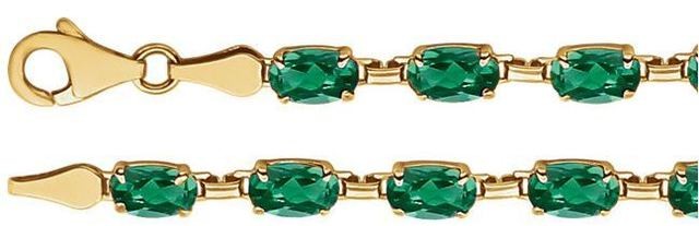 14kt Yellow Gold Emerald 7