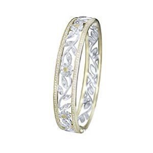 Simon G Flower Diamond Bangle