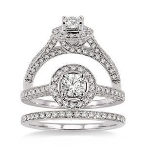 Gorgeous 1 Carat Complete Diamond Wedding Set