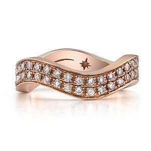 Stylish Rose Gold Diamond Diamond Band by Stardust