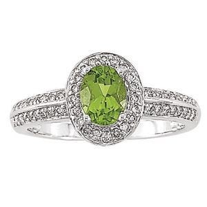 Delightful Peridot Diamond Ring