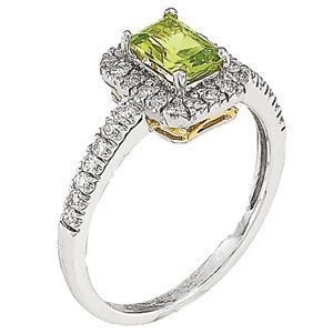 Marvelous Peridot Diamond  Ring